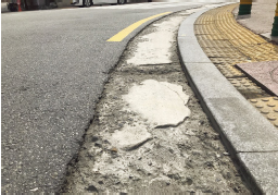 Gutter, boundary stone repair case1