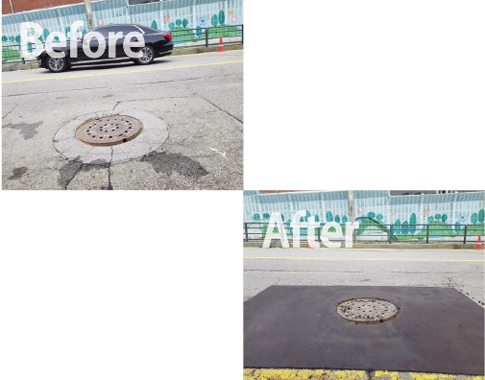 Road decking panel antislip