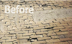 >Latex stamped Asphalt